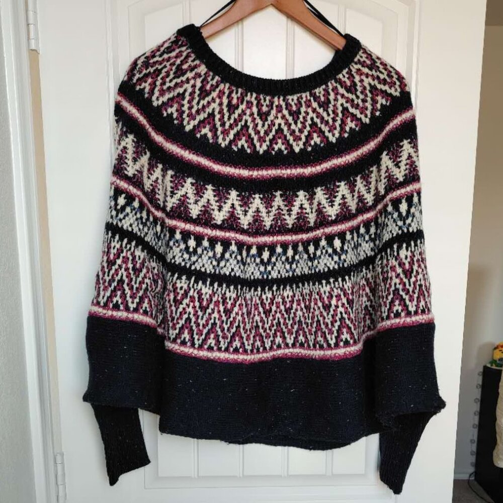 Anthropologie Sleeping On Snow Poncho Like Sweater (M/L, relaxed fitting)